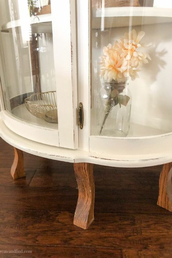 old fashioned curio cabinet makeover