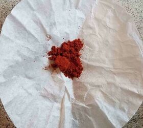 how to make candles with paprika as dye and fresh flowers