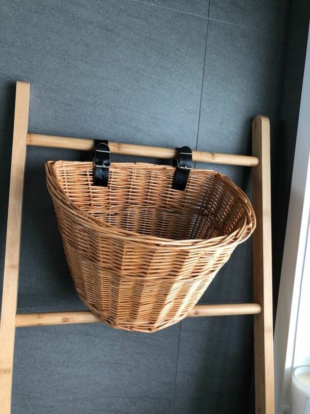 wicker bike basket storage hack, Hang and Enjoy