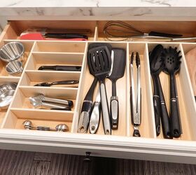 11 portautensilios para mantener tu cocina libre de desorden, Organizadores de madera para cajones a medida