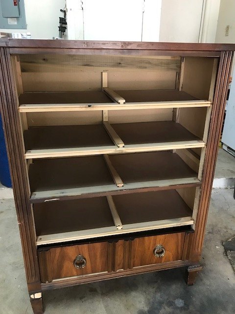 repurpose dresser to specialty kitchen cabinet, The dresser