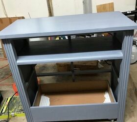 repurpose dresser to specialty kitchen cabinet, Primed and painted