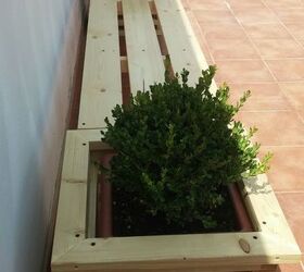 garden bench with plants plots simple build