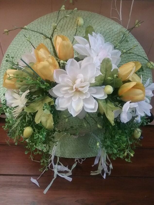 spring bonnet bouquet for your front door