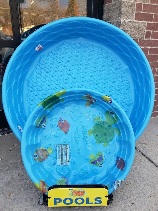 how to make a mess free diy litter box out of a plastic kiddie pool, Small kiddie pool