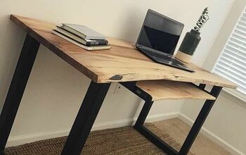 How to Make a Beautiful DIY Live Edge Desk With a Drawer