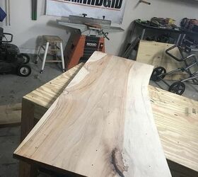 how to make a beautiful diy live edge desk with a drawer, Beautiful slab of wood