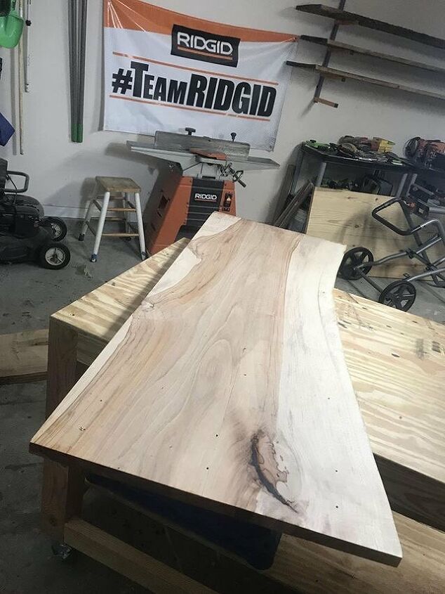how to make a beautiful diy live edge desk with a drawer, Beautiful slab of wood