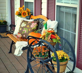front porch ideas to help your home make a great first impression, The Fall Metal Front Porch