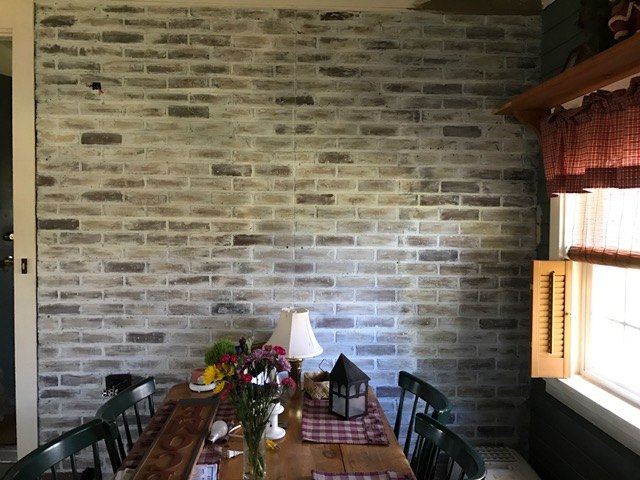 s diy faux brick wall projects, A Faux Brick Wall Panel Makeover