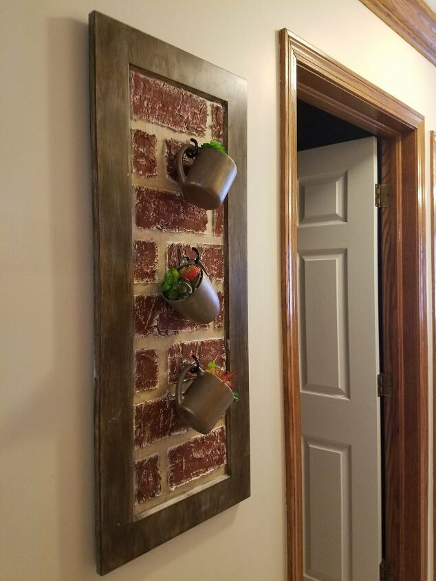 s diy faux brick wall projects, Faux Brick Wall Art For Beginners