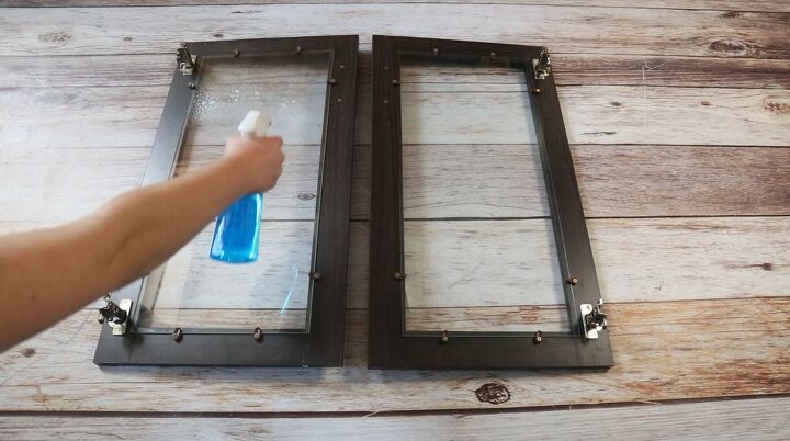 faux stained glass cabinet technique