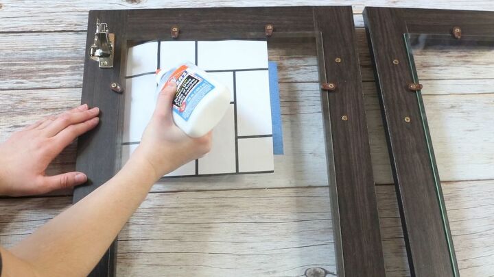 faux stained glass cabinet technique
