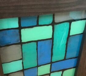 faux stained glass cabinet technique
