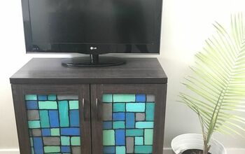 Faux Stained Glass Cabinet Technique