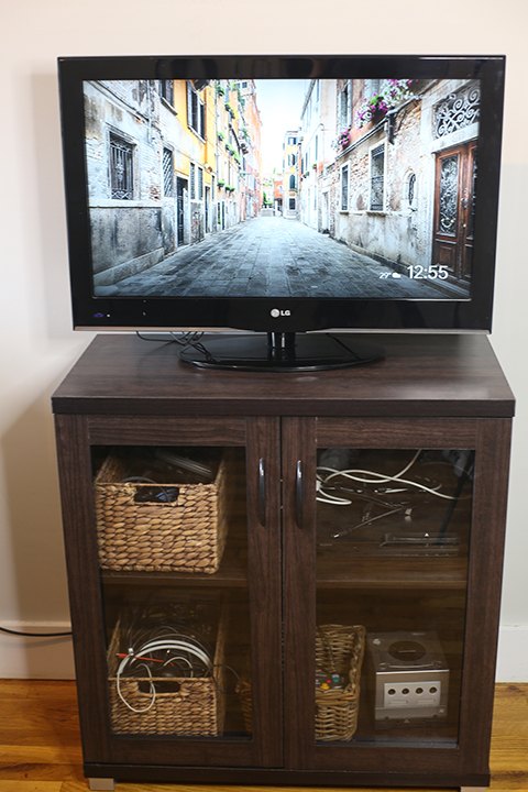 faux stained glass cabinet technique