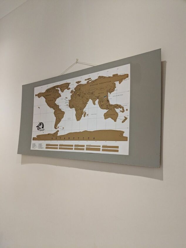 ideas on how to display a scrap map, Hung