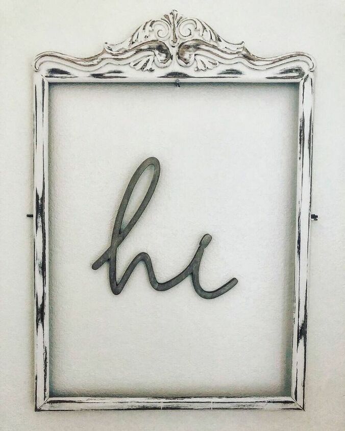 antique mirror turned into shabby chic frame