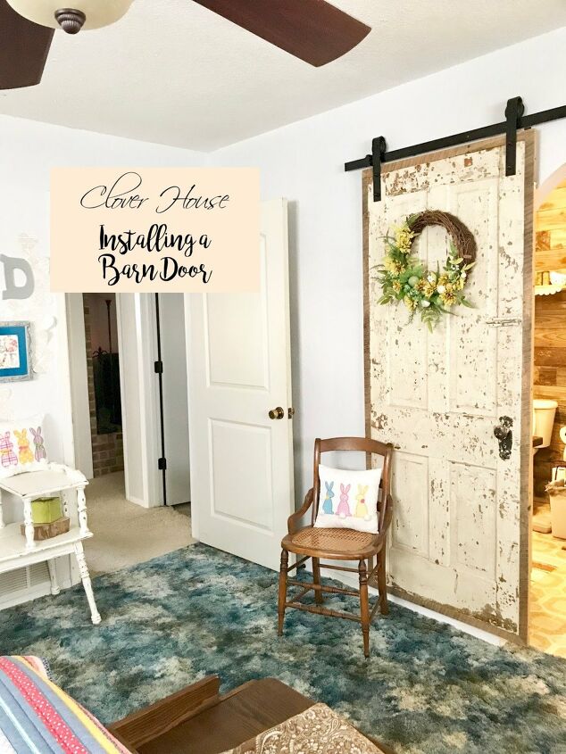 20 diy ideas to help you build your perfect barn door, Master Bedroom Barn Door Creates a Vintage Feel