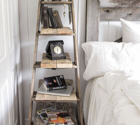 15 brilliant blanket ladder ideas to help you hang anything in style, From Blankets to Steps Bedside Display Unit