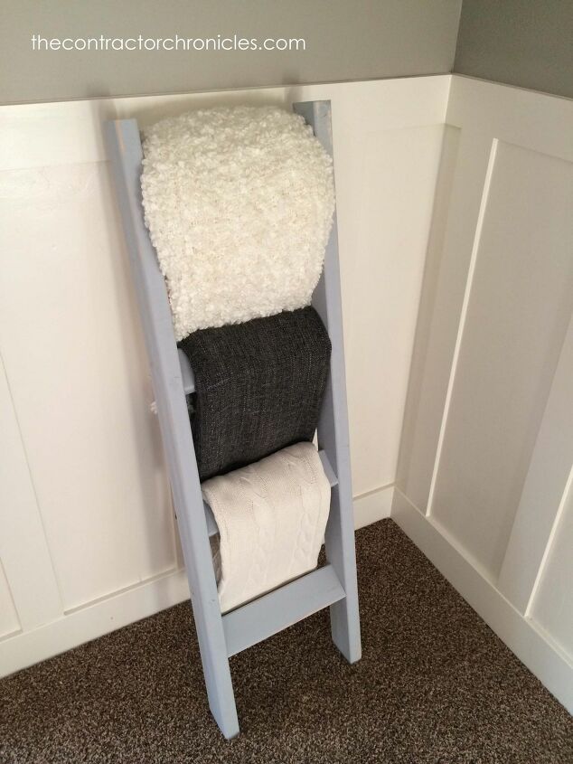 15 brilliant blanket ladder ideas to help you hang anything in style, The One Hour DIY Blanket Ladder
