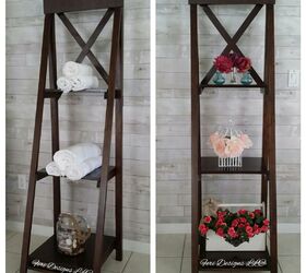 15 brilliant blanket ladder ideas to help you hang anything in style, Stylish DIY Blanket Ladder Shelf