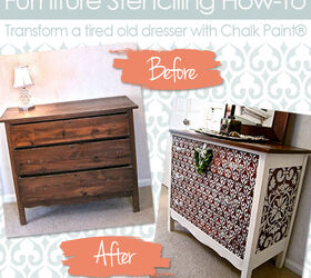 18 cool ways to use chalk paint you will want to try, Add Sophistication to Stencil Designs