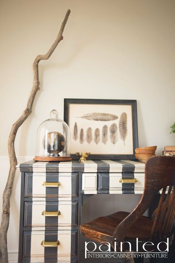 18 cool ways to use chalk paint you will want to try, Create a Striped Effect