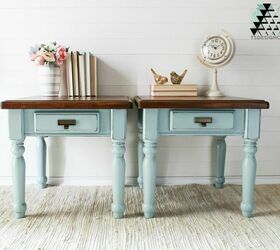 how to transform your end tables into stunning pieces with diy ideas, Rustic End Tables with a Fresh Coat of Paint