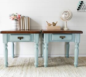 how to transform your end tables into stunning pieces with diy ideas, Rustic End Tables with a Fresh Coat of Paint