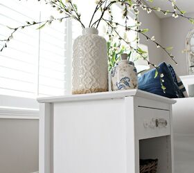 how to transform your end tables into stunning pieces with diy ideas, Using Wood Appliques for Cottage Makeover