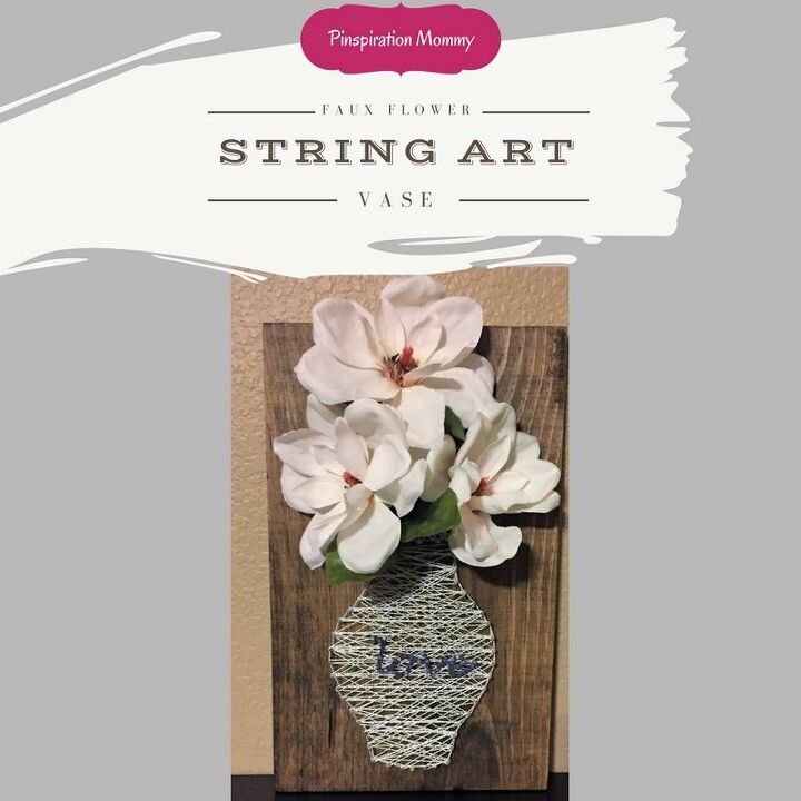 19 amazing string art creations to give a try, Create a String Art Vase