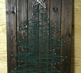 19 asombrosas creaciones de arte con cuerdas para que las pruebes, Haz un rbol de Navidad de cuerda
