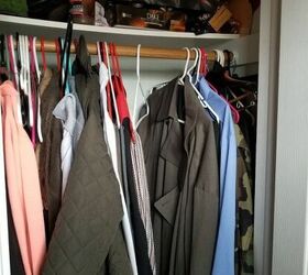 hod do i maximize space in a slanted small coat closet