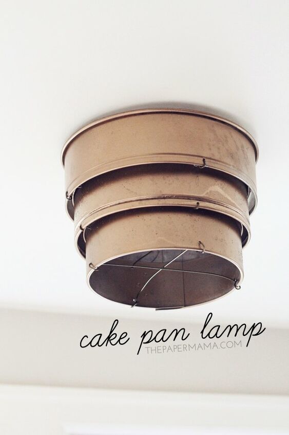 pantalla de lampara de techo cake pan diy