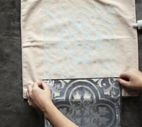 make your own stylishly stenciled trompe l oeil pillow