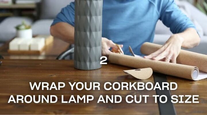 turn your lamp into a cork board