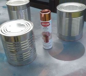 tin cans copper spray paint who knew