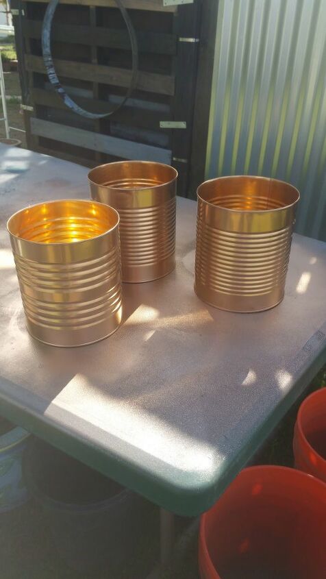 tin cans copper spray paint who knew