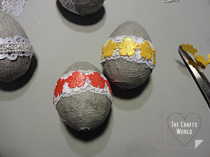 faux concrete easter eggs