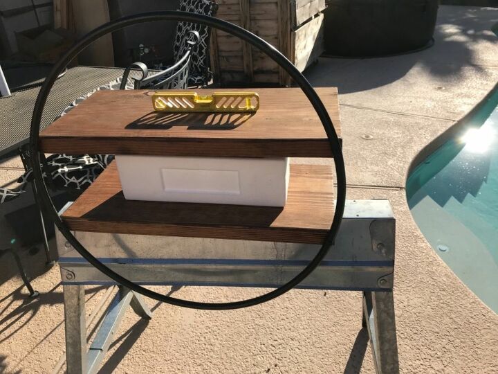 diy hula hoop wood shelf, DIY Hula Hoop Shelves