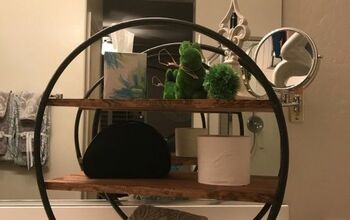 DIY Hula Hoop Wood Shelf