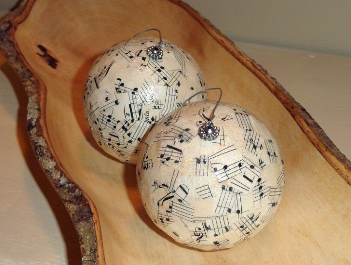 homemade christmas ornaments, Mod Podge Ornaments Rustic Crafts Chic Decor Renee