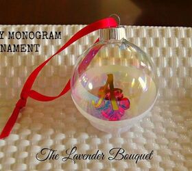 homemade christmas ornaments, Monogram Ornament TheLavenderBouquet