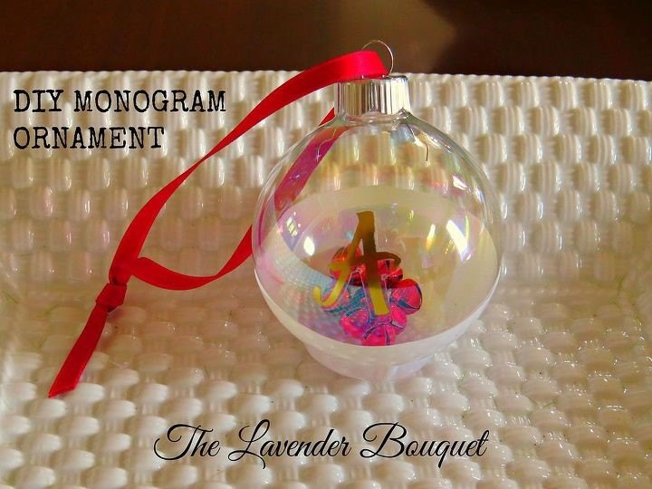 homemade christmas ornaments, Monogram Ornament TheLavenderBouquet