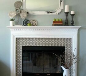 17 facelift ideas for a fireplace remodel in your home, How a Stencil Can Turn a Bland Marble Fireplace Surround into a Focal Point