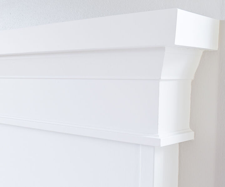 17 facelift ideas for a fireplace remodel in your home, Suffering with a Wonky Mantel Check Out This Fireplace Hack