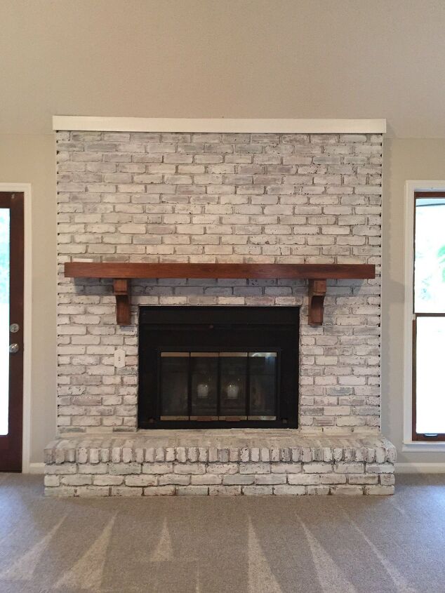 17 facelift ideas for a fireplace remodel in your home, This Rewarding Brick Fireplace Remodel Required Just Half Paint Half Water