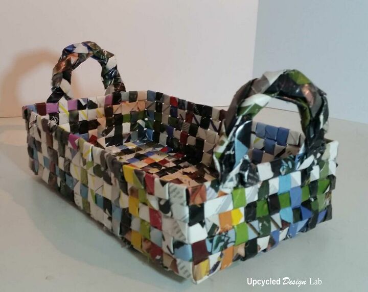 18 woven basket ideas and more weaving projects to liven up your home, Use Old Magazines