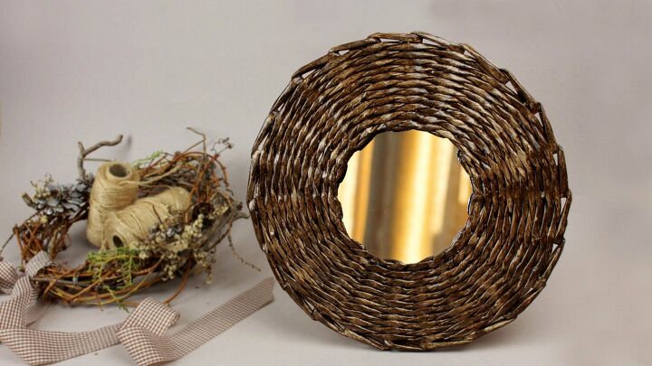 18 woven basket ideas and more weaving projects to liven up your home, Get a Woven Mirror Frame